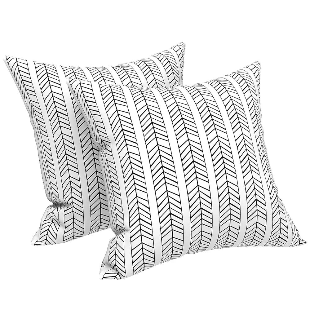 

Outdoor/Indoor Throw Pillows, Decorative Throw Pillows With Inserts, 18”X18” Square Pillows For Bed, Couch, Sofa And Patio