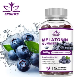 Super Melatonin Gummies 10 Mg - Fall Asleep Naturally, Fight Insomnia, Boost Immunity, Improve Rest Quality Sleep Aid 60 Count