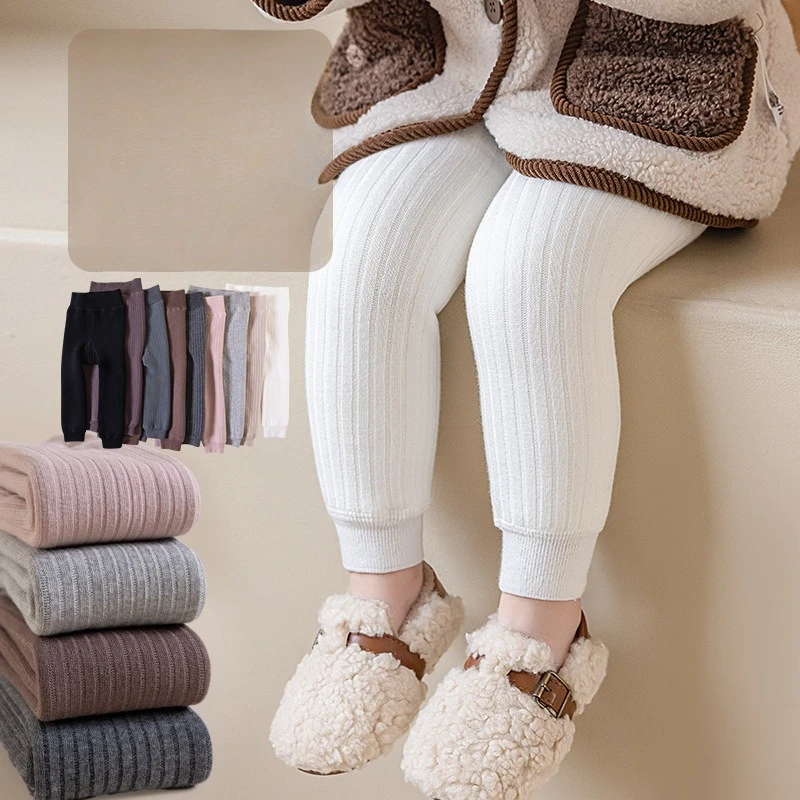 

Winter children's fleece thickened leggings baby pants for girls thermal