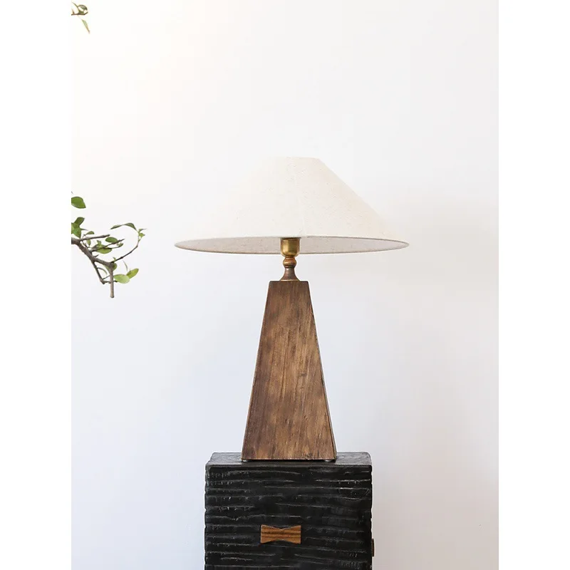

Weathered wood, creative, solid wood, display, desk lamp, bedroom, bedside lamp, desk, living room, wabi sandy wind