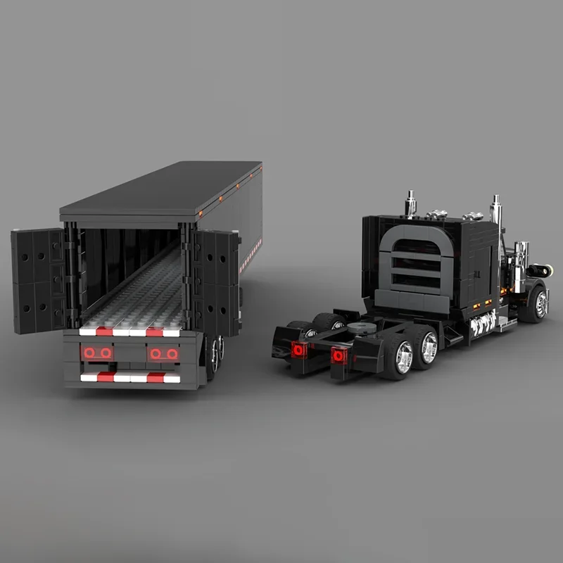 785 Uds. MOC Peterbilt City modelo de bloques de construcción juguetes arquitectura DIY Idea creativa regalos de navidad educación cumpleaños