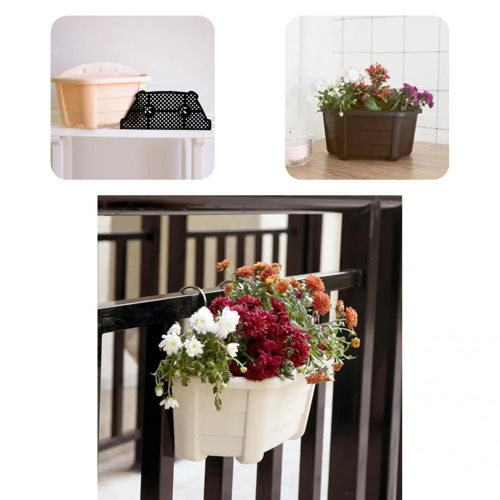 Chic Plant Holder  Drain Holes Design Smooth Edges Flower Pot  Portable Wall Mounted DIY Flowerpot