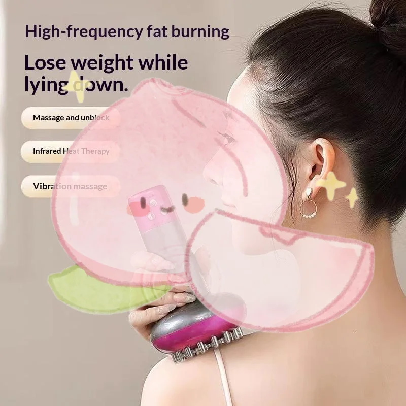 

Handheld Electric Lymphatic Drainage Machine Meridian Body Abdominal Massage Brush With Adjustable Guasha Hot Compress