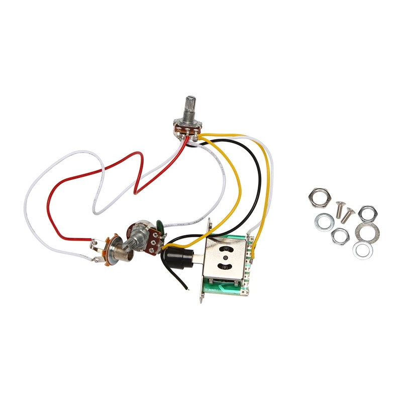 A57T 기타 사전 배선 하네스, 일렉트릭 기타용 3 웨이 블레이드 토글 스위치 1V1T 500K