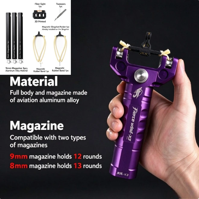 CNC Aluminum Alloy Press Automatic Loading Outdoor Portable High-power Continuous Shooting Competitive Tool