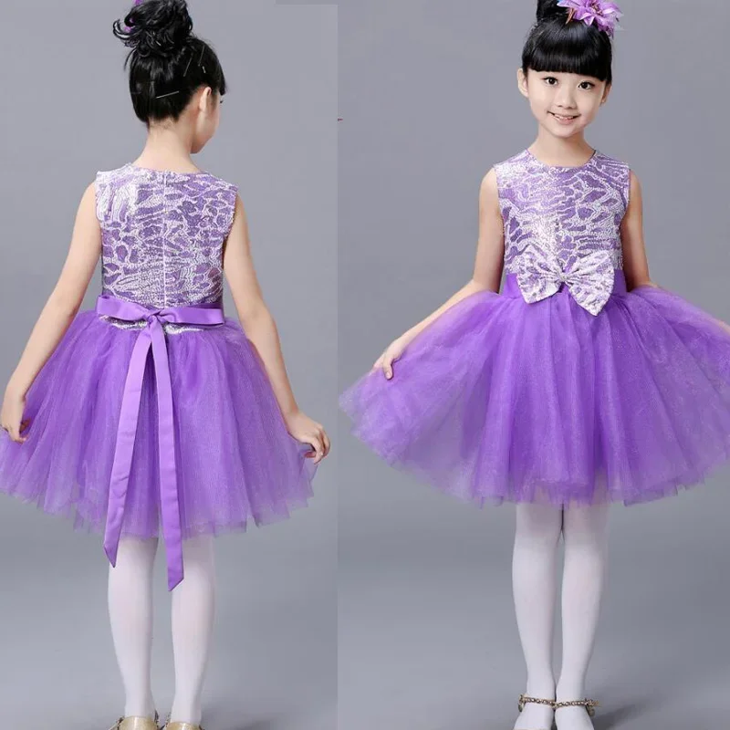 Tenues de ballet modernes pour enfants, vêtements de danse de salle de Rhpour filles, olympiques de fête hip hop, robe de scène pour enfants