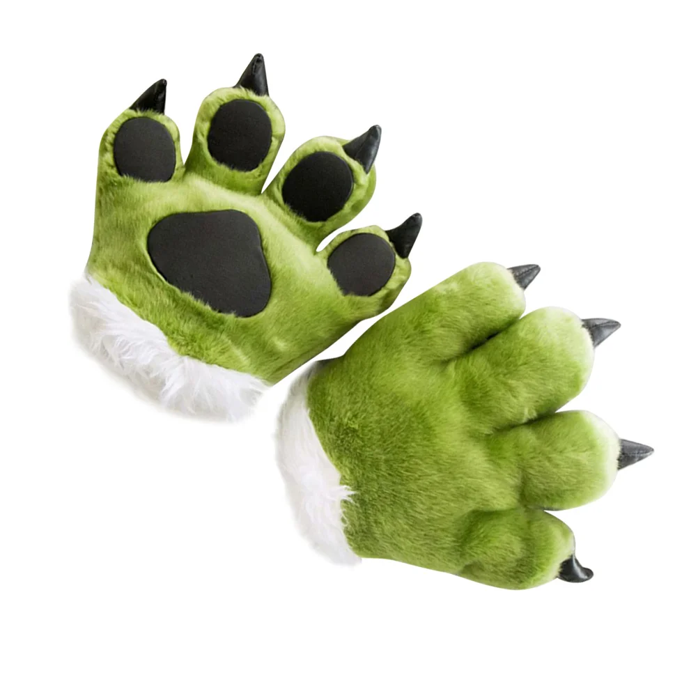 Stuff Animal Plush Animals Palm Gloves Cartoon Simulation Set Creative Green