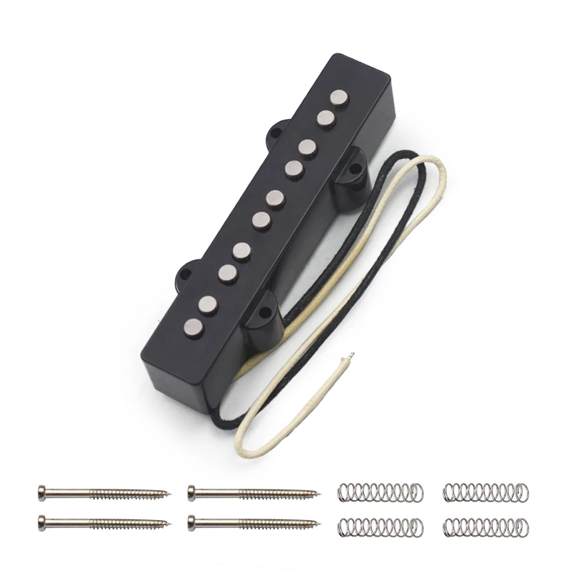 New 5-String Alnico 5 Jazz Bass Pickups Neck-9.6K & Bridge-11.1K Pickup Fit 5 Strings Jazz Bass Guitar Pickup Part