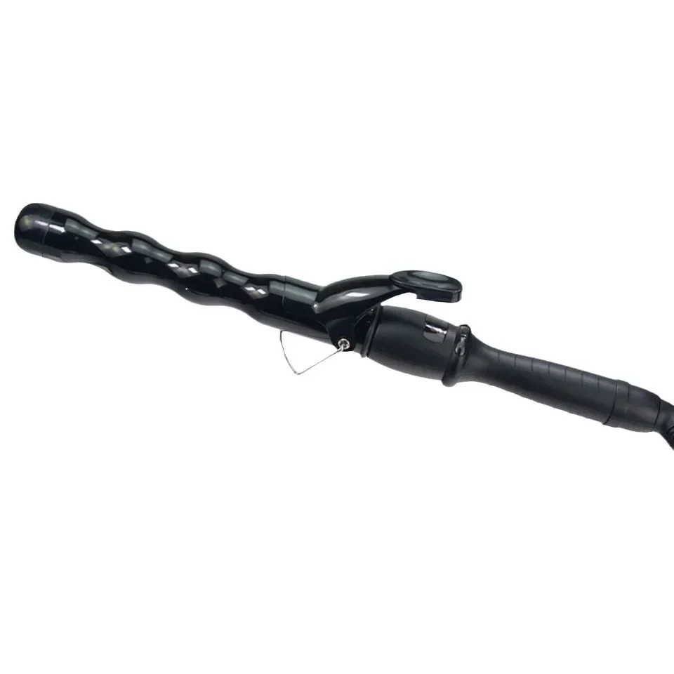 High quality   Curling Iron Ceramic Glaze Tape Clip Gourd Curling Iron Large Roll Spiral Perm LCD Household
