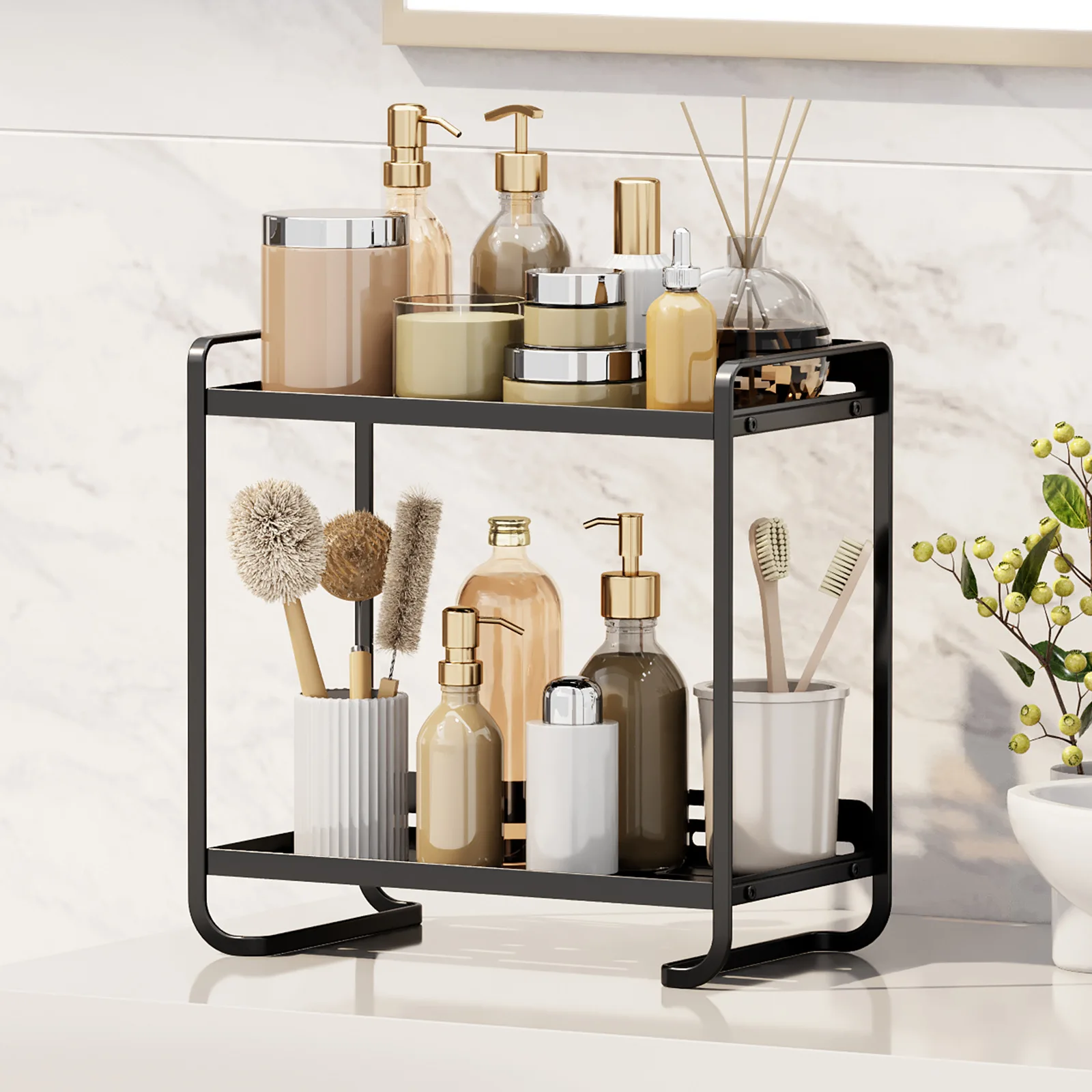 

Cosmetics Shelf Desktop Storage Box Multi-layer Dresser Skin Care Finishing Layered Rack Dormitory Bathroom Wash Basket
