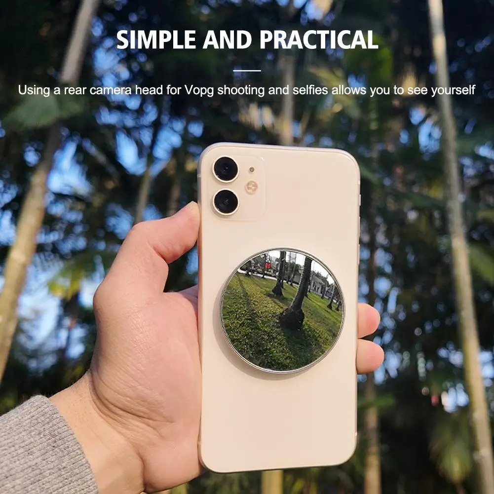 Adhesive Mirror for MAGSAFE Magnetic Convex Mirror Smartphone Mirror Video Selfie Vlog Magnetic Mirror For Streaming Selfie