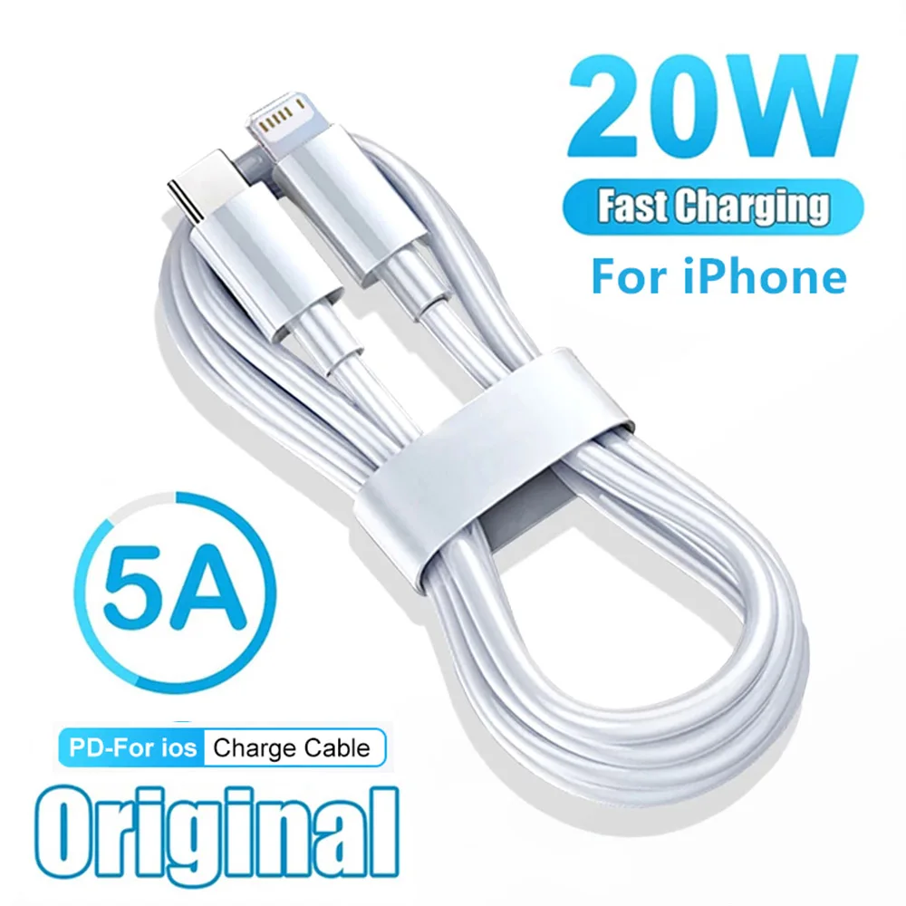 For PD 20W Fast Charging Cable For iPhone 13 12 11 14 Pro Max Mini USB C Date Cable For 8 Plus XS iPad Charger Accessories