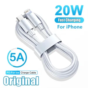 Cabo de carregamento rápido USB C, Acessórios do carregador, Cabo de data para iPhone 13, 12, 11, 14 Pro Max, Mini, 8 Plus, XS, iPad, PD 20W 10 principais vendas pastilha pdc - №5