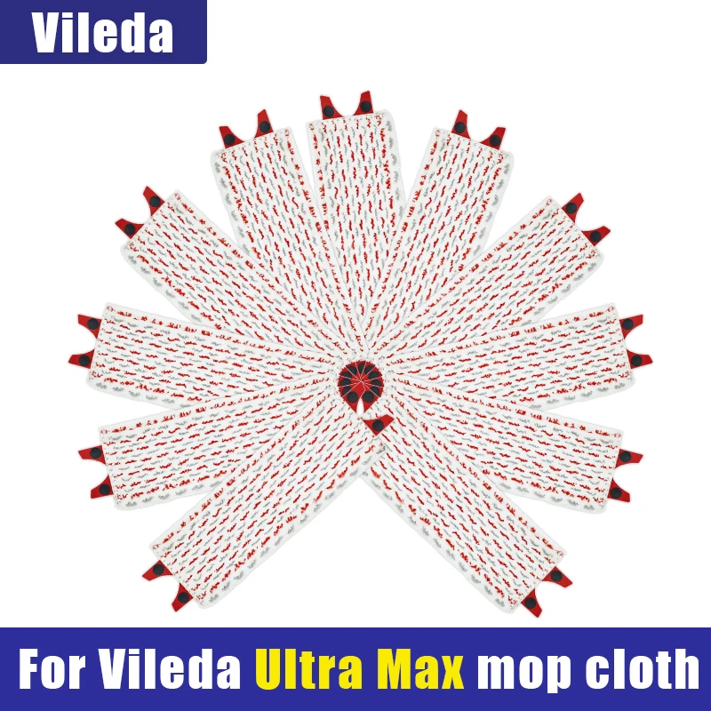 High Quality Microfiber Floor Mop Pads Reusable Flat Spin Mop Cloth Replacement for Vileda UltraMax Quick Drying Machine Washabl