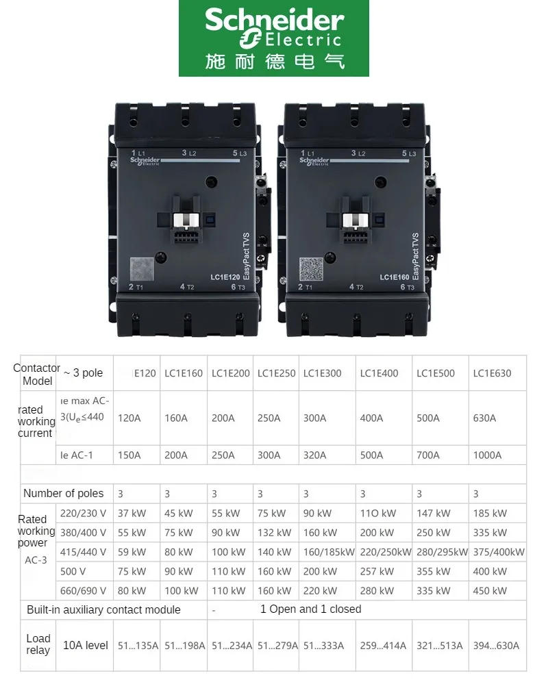 Imagem -03 - Schneider-contator Lc1e120 160m 5n Q5n
