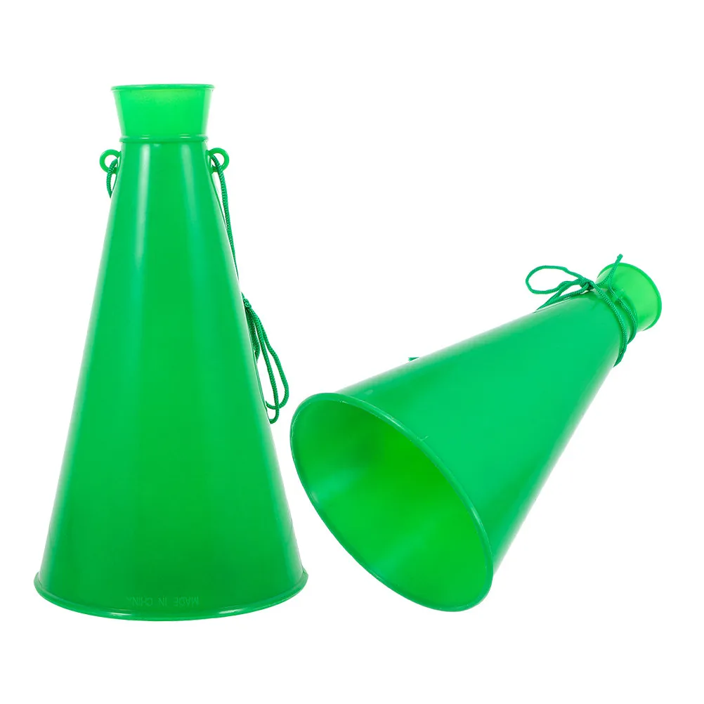 1Pair 3D Sound Cheer Megaphone Heavy-Duty Plastic Portable Horn for Game Cheering Outdoor Events Party Decorations Fan