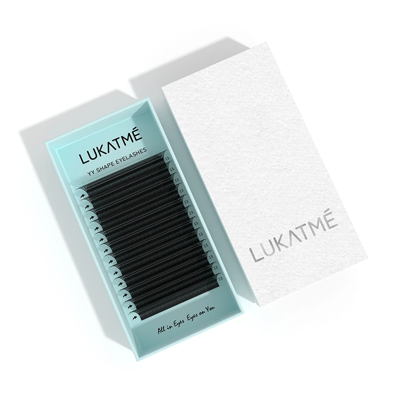 ملحقات رموش LUKATME YY، مراوح حجم ناعمة ممتازة، رموش صناعية متقاطعة على شكل حرف Y، رموش YY