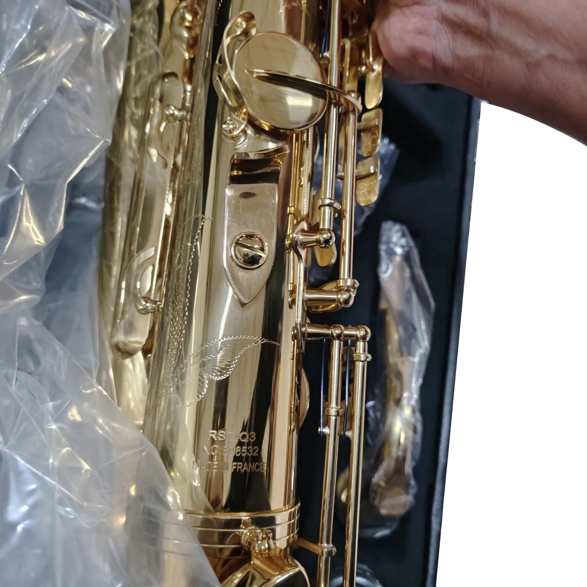 Professional France Brand New RST-Q3 Gold lacquer Double Tendon Tenor saxophone With case mouthpieces music instrument sax