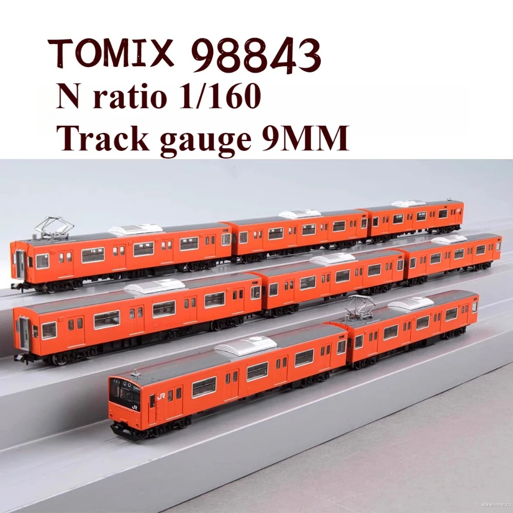 TOMIX N-scale 1/160 Train Model 201 Series Commuter Train 98843 Orange Powered 8-Car Train Set Boys' Toy Gift