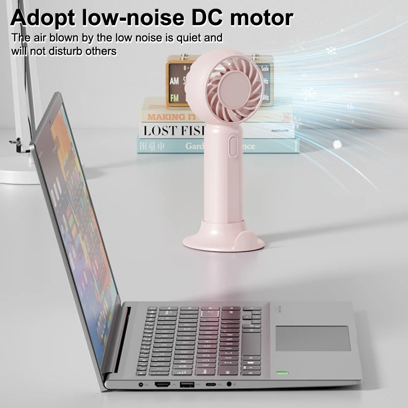 Портативный ручной мини-вентилятор, небольшой карманный вентилятор, 3 скорости с подставкой для телефона, милые USB-перезаряжаемые вентиляторы для взрослых и детей на открытом воздухе