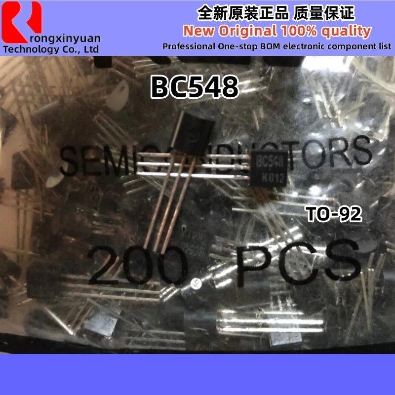 50Pcs/lot BC547 BC548 BC548C BC548-C BC548-C-AT/P BC549 BC549B BC549-B BC549-B-AT/P KIA75-33P KIA75 KN2907 2907 TO-92 100% New