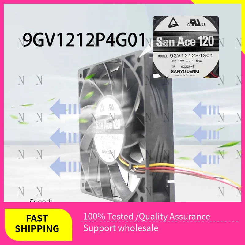 

YJJ Совершенно новый для SANYO Denki 9GV1212P4G01 SanAce DC 12 В 1,68 А 120*120*25 мм 4-проводной ШИМ