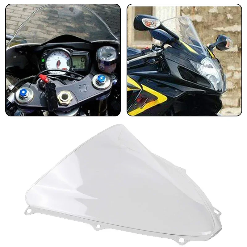 

Transparent/Black Motorcycle Windshield Airflow Windscreen Wind Deflector Accessories For Suzuki GSXR600 GSXR750 K6 K7 2006-2007