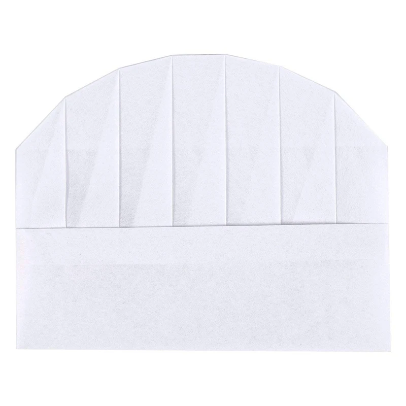 

50 Packs Of Disposable Chef Hat SMS 100% Non-Woven Kitchen Cooking Hats Cap Party Baking