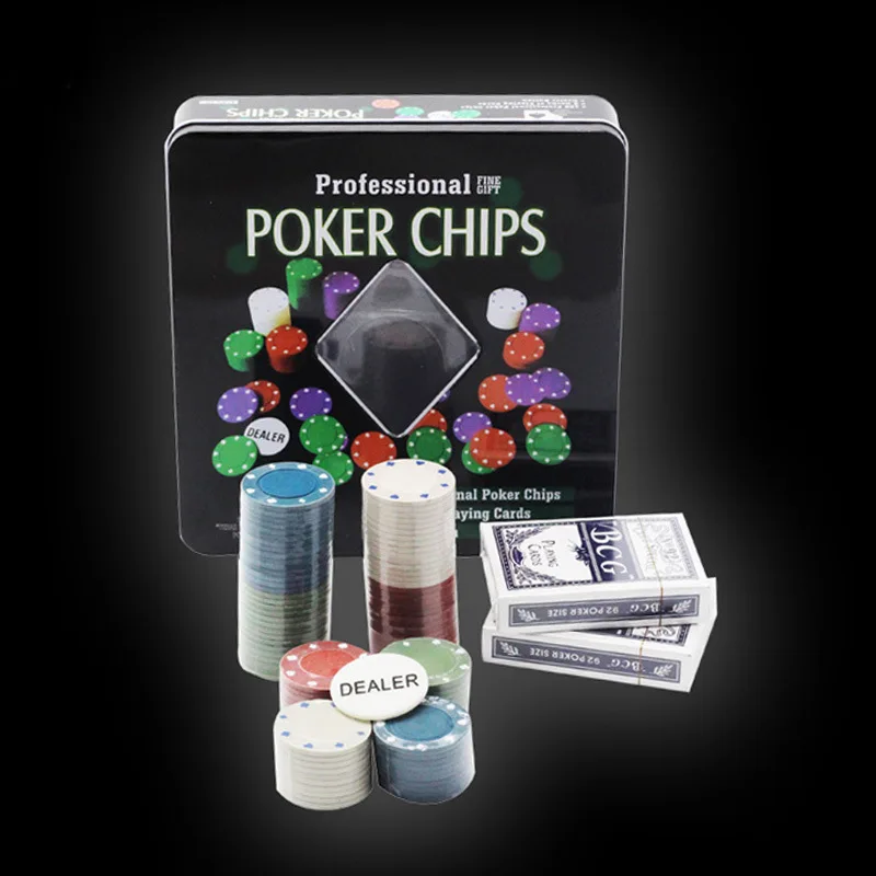 

BABPP Chip Set Poker Chips 100 Chips Texas Holdem Poker Board Game Chips
