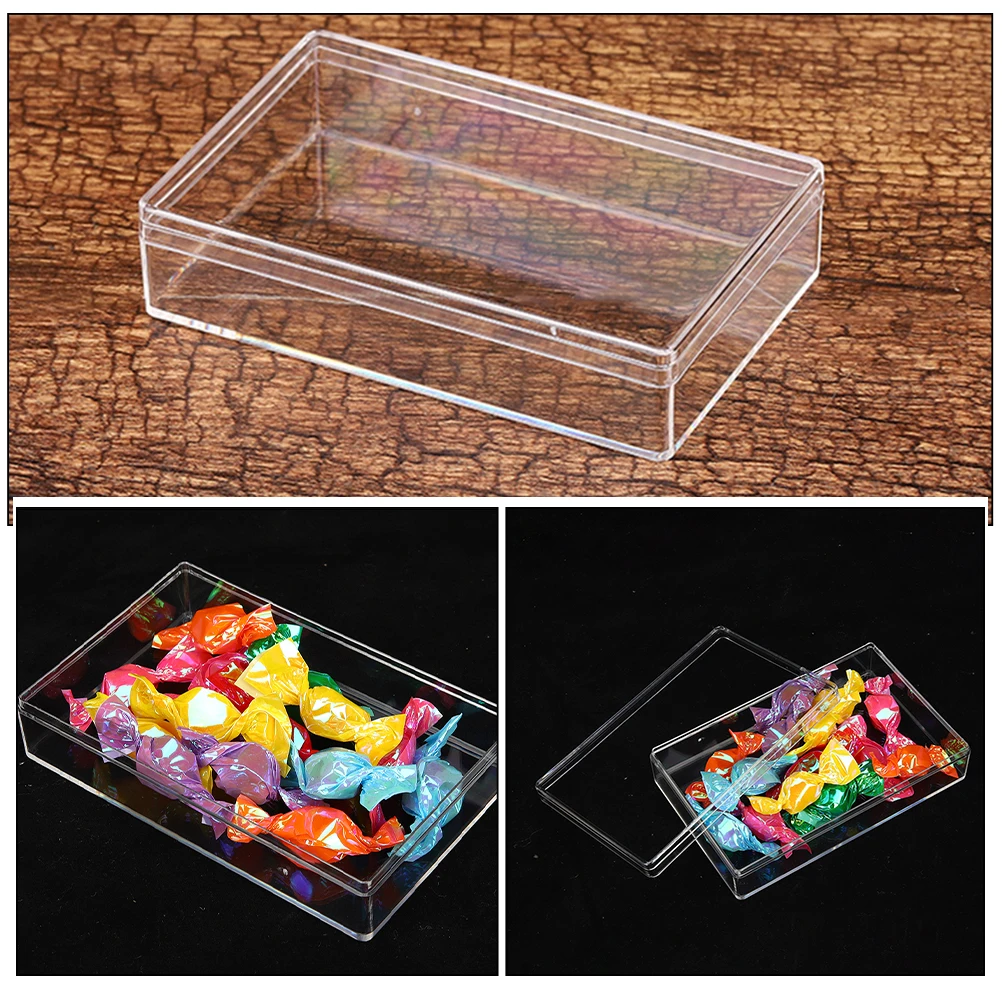 

12pcs Clear Chocolate Boxes Transparent Storage Boxes Lid For Candy Packaging Organizer Gift Craft Container Small Transparent