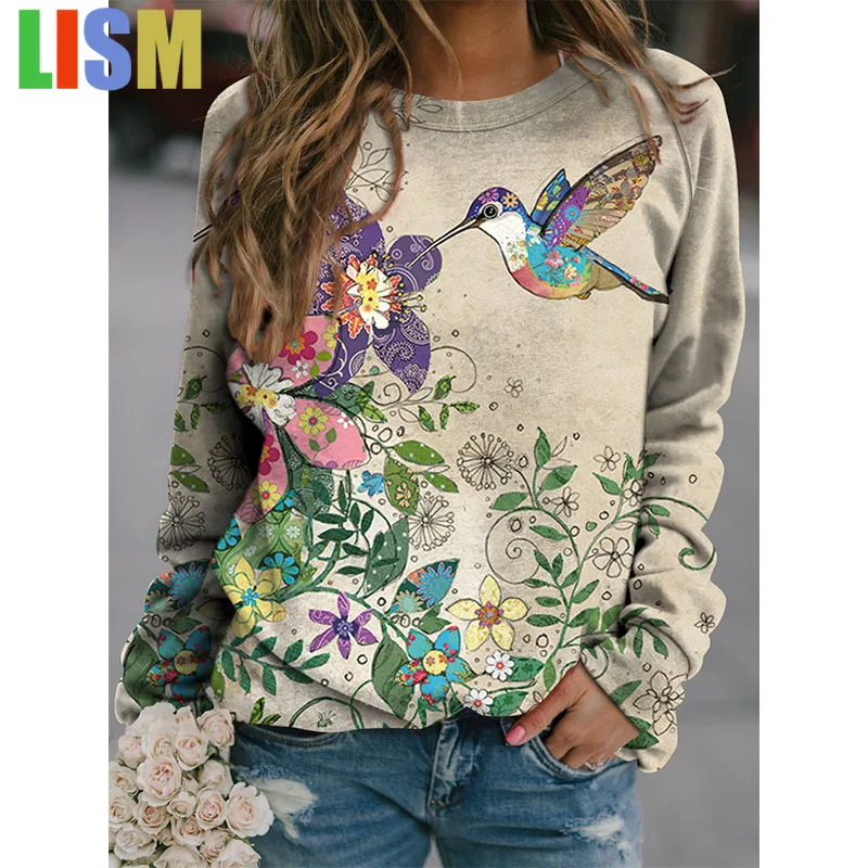 

LISM y2k sweatshirt Dragonfly Hoodie Cute Rabbit 3D Print Women Hoodies Streetwear Sweatshirts Harajuku Pullover Woman Clothing