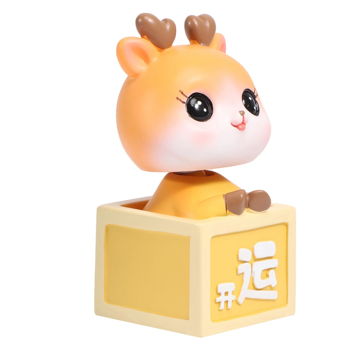

1pc Cute Car Ornaments Dashboard Decorations Shaking Head Cartoon Resin Animal Display Home Office Car Interior Accessories