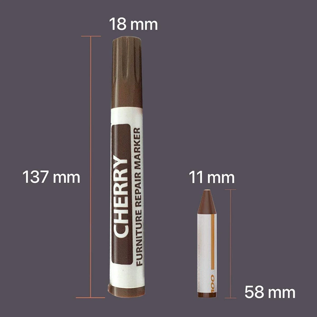 Furniture Repair Kit Wood Markers - Set of 17 - Markers and Wax Sticks with Sharpener Kit, for Scratches, Wood Floors image 6