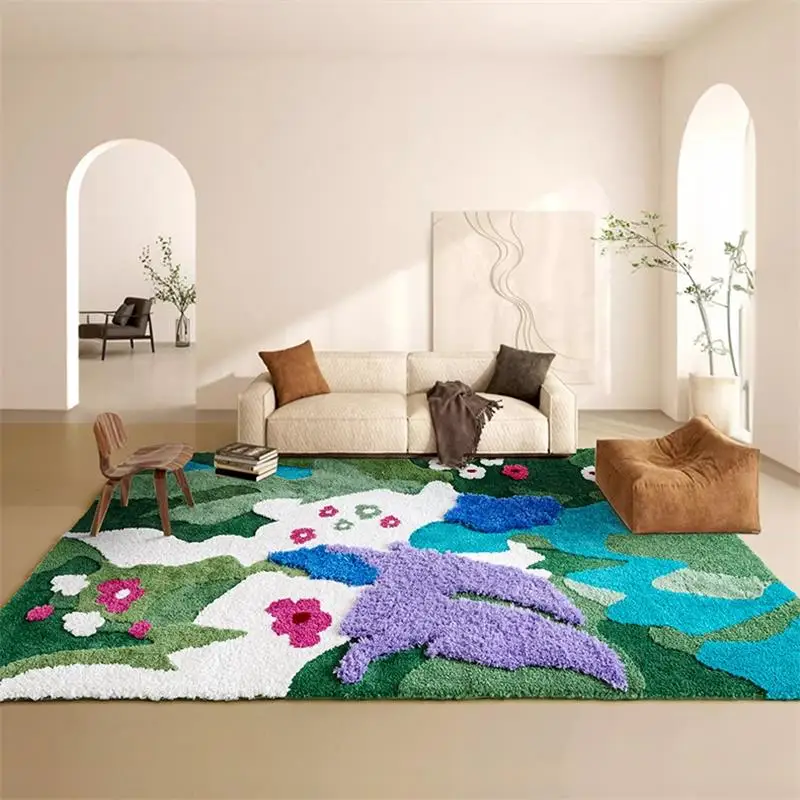 Forest Art Green Moss Carpet For Living Room Home Soft Rugs For Bedroom Cartoon Carpet Kids Room Sofa Coffee Table Floor Mat