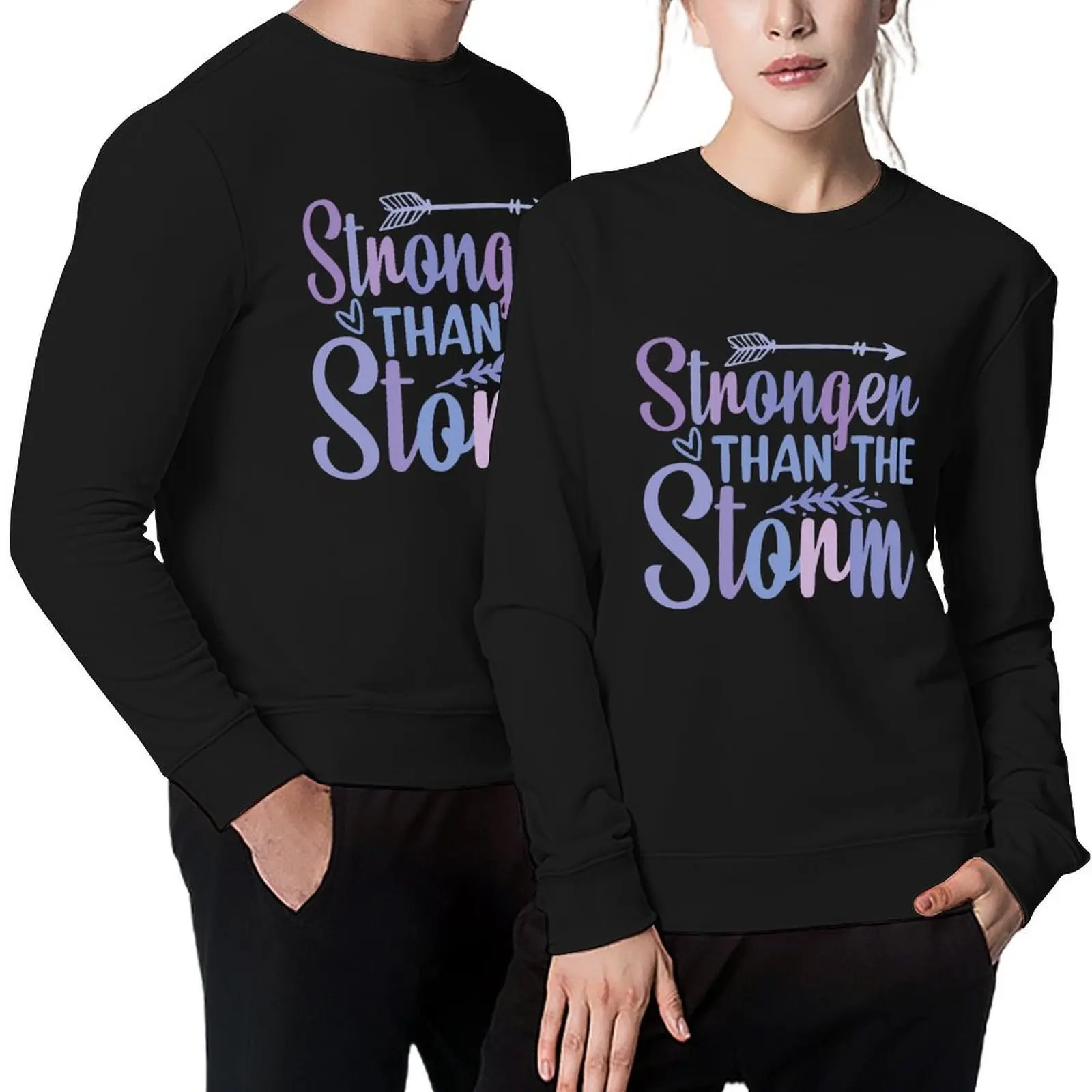 

Stronger Than The Storm Pullover mens clothing men's winter sweater japanese style tracksuits hooded sweatshirt