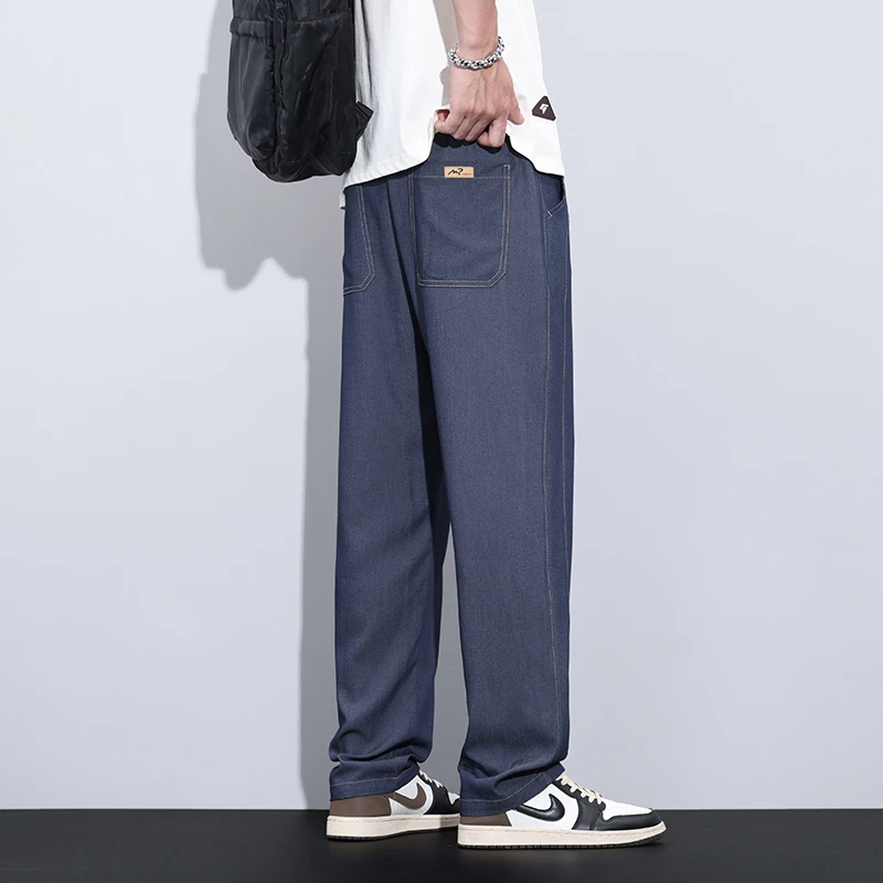 سراويل تقليدية للرجال بسيطة رقيقة ركض رياضي كل مباراة بنطلون مستقيم تنفس الرباط وسيم Ulzzang موضة M-5XL