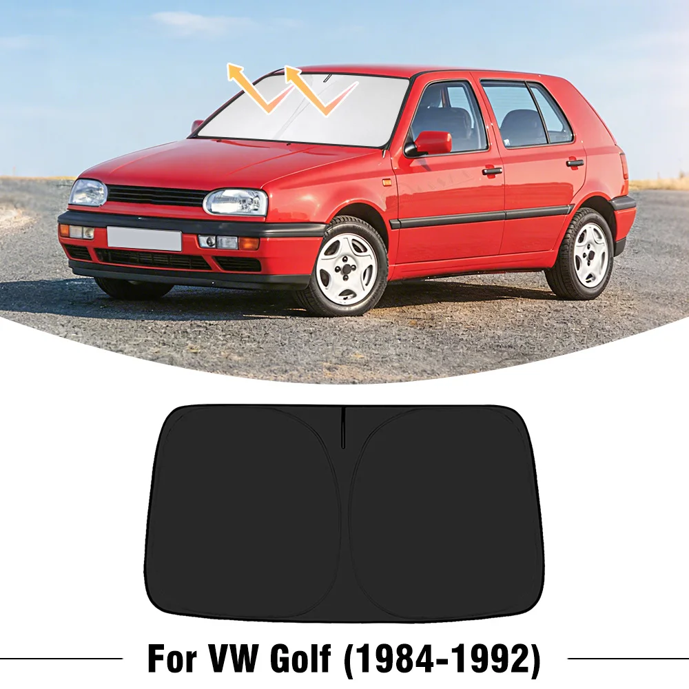 

For Volkswagen VW Golf 1984-1990 1991 1992 Car Windshield Sunshade Cover Front Window Sun Shade Visor UV Protection Accessories