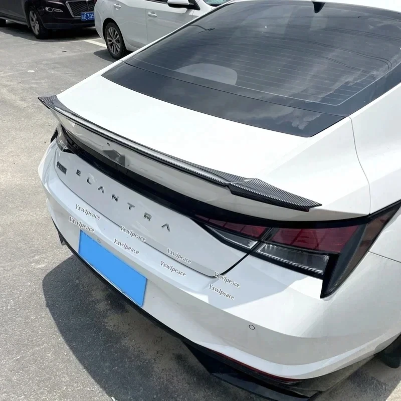 

For Hyundai Elantra Avante CN7 Spoiler 2020 2021 2022 ABS Plastic Unpainted Color Rear Trunk Lip Spoiler Car Accessories