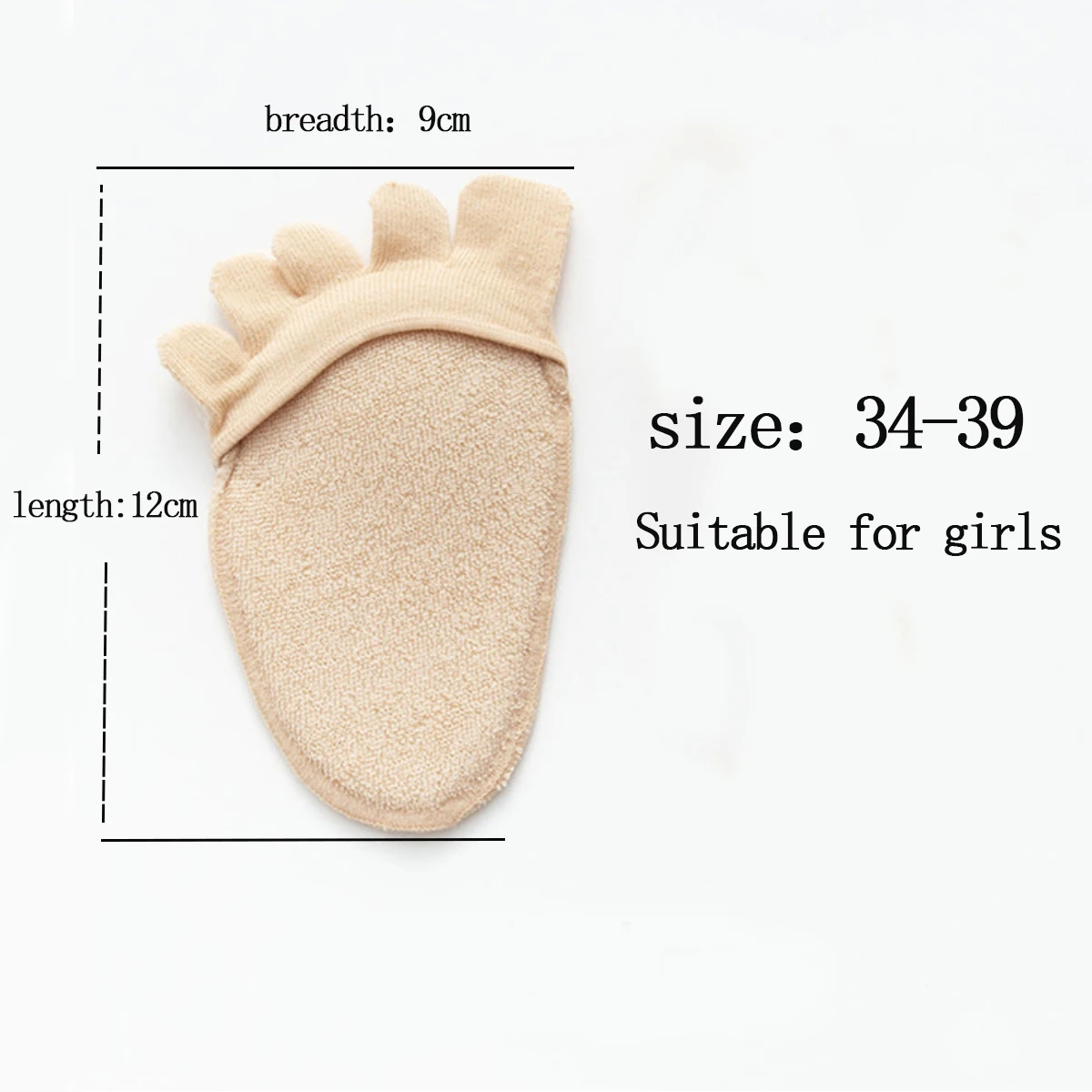 (2 pary) Niewidoczne skarpetki do butów na wysokim obcasie |   Oddzielne ochraniacze na palce, oddychające z włókna bambusowego, zapobiegające powstawaniu odcisków i antypoślizgowe nakładki na przodostopie