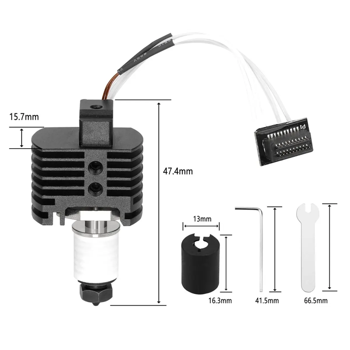 Upgrades Hotend Kit for P1P P1S Hot End Thermistor Bimetal Throat V6 Hardened Steel Nozzle Print Head