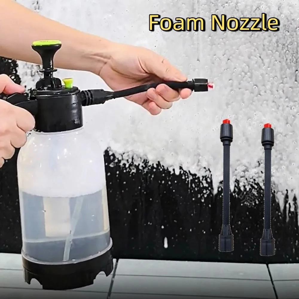 

2pcs Fountain Long Foam Nozzle Flexible 20cm Spray Nozzle Windproof Car Wash Nozzle Spray Bottle