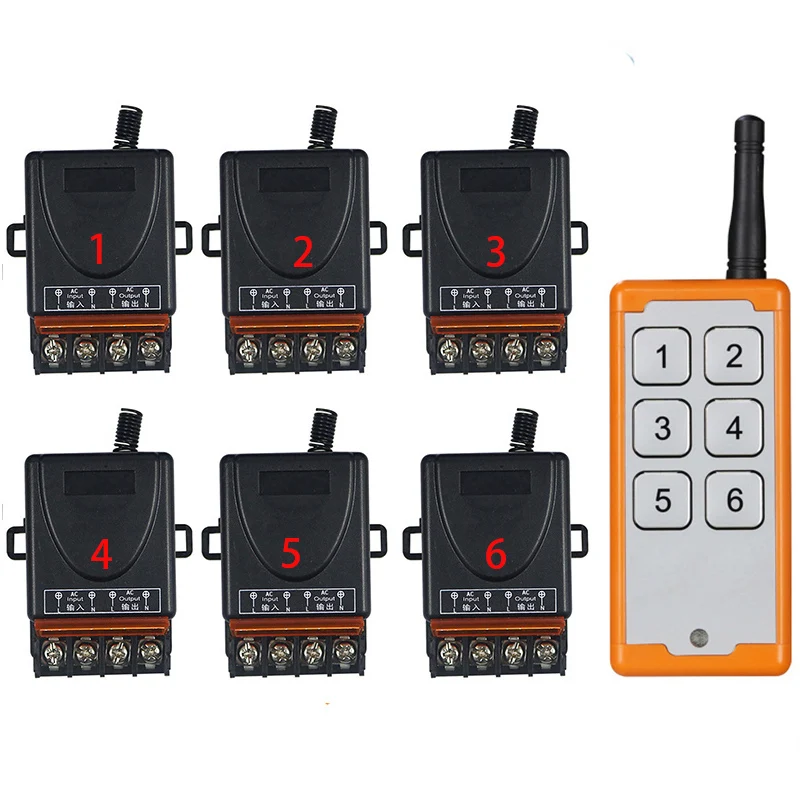 433Mhz High Power Wireless Remote Control Switch AC85V-220V 110V 30A 2000M For Factory Farm Office Exhaust Fan Pump Ceiling Lamp