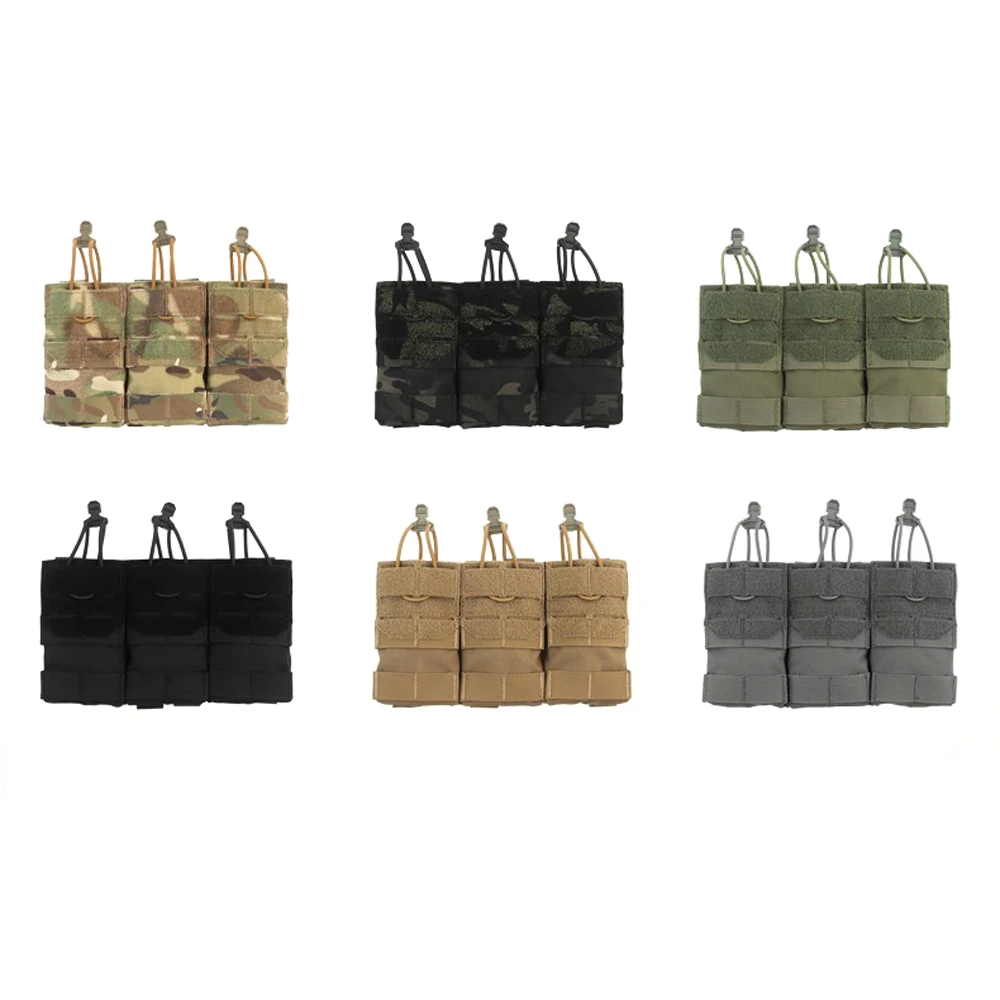 Chaleco portaplacas táctico MOLLE con bolsa triple para cargadores - imagen 3