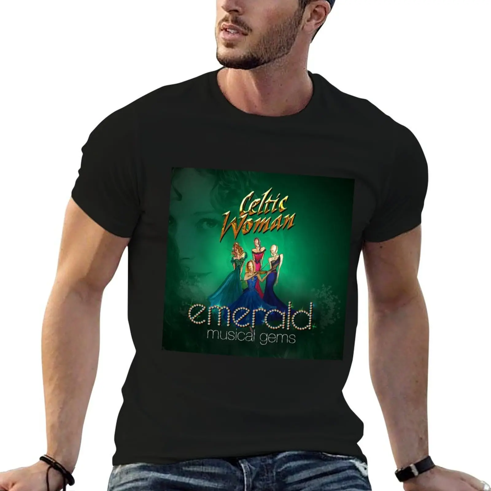 Celtic Woman emerald musical gems T-Shirt Summer Sports Quick Dry T-Shirt
