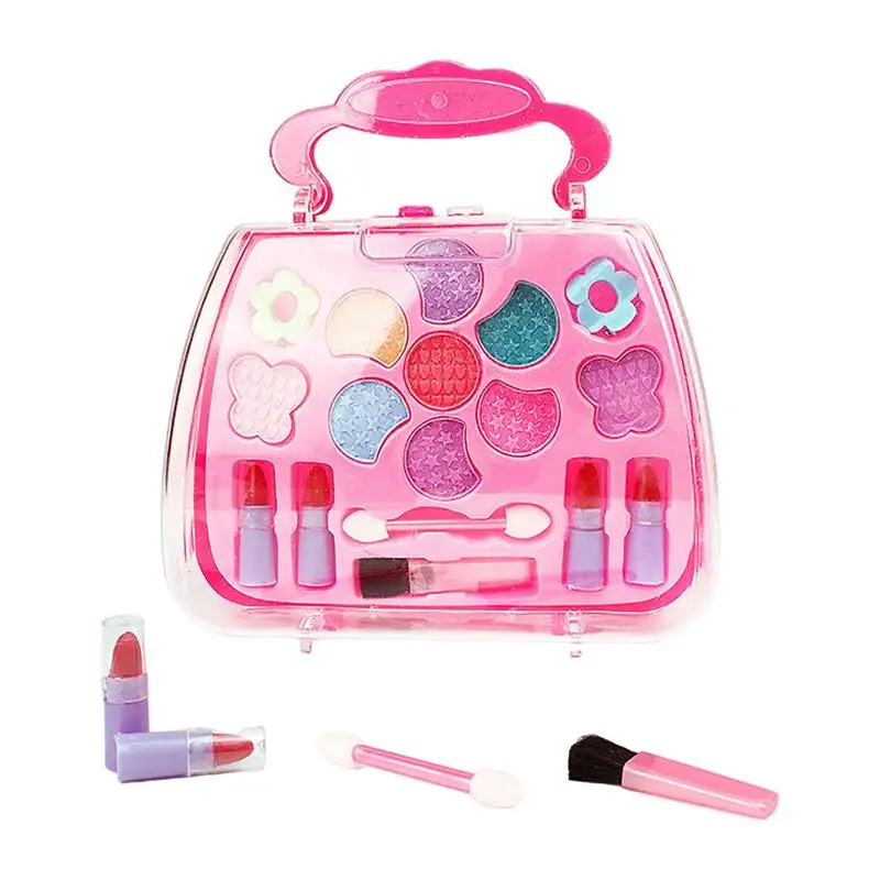 Girls Pretend Play Makeup Sets Safe And Non-Toxic Little Girls Makeup Sets Carrying Cosmetic Bag For Easy Storage Gifts For