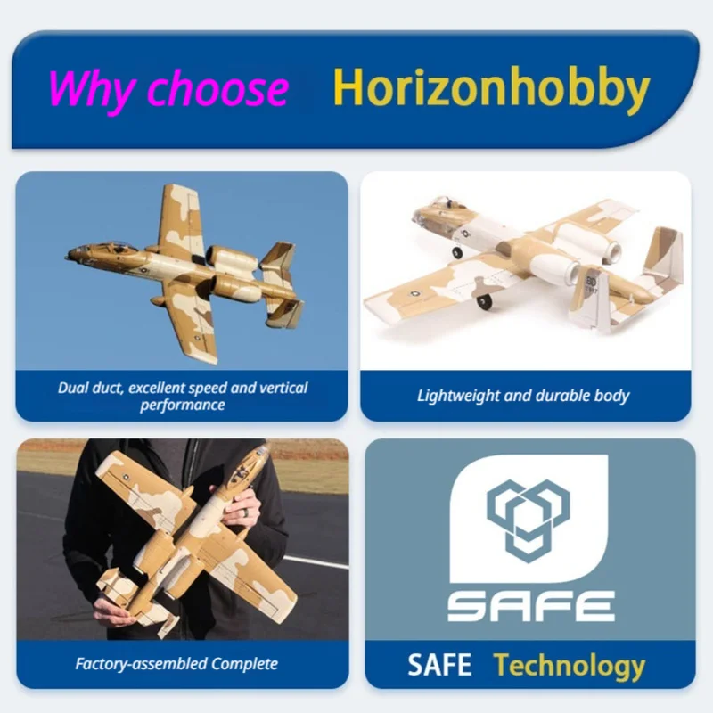 Horizon Hobby Umx A10 Attack Aircraft Twin 30mm Edf Fixed Wing Remote Control Airplane Aviation Model For Adult Hobbyists