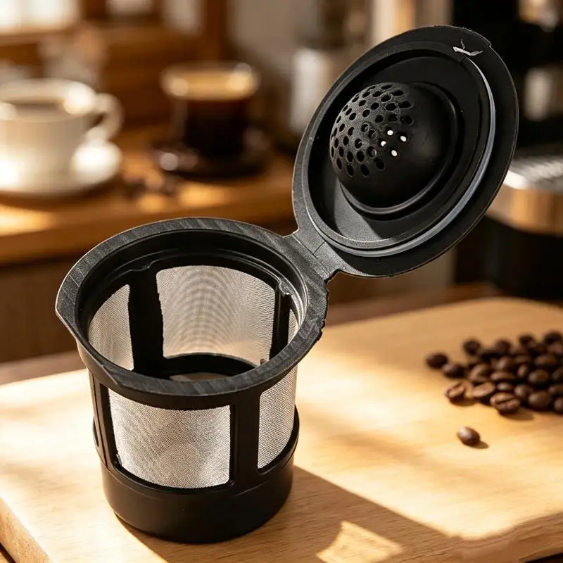 3pcs Rustproof Coffee Pods Capsule Adapter Mesh K Cups Filter Compatible with All K Cup Coffee Makers