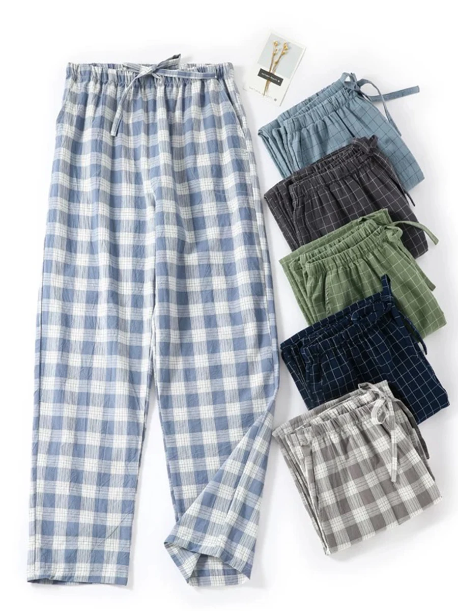 

Men's Pajama Pants Spring and Autum Thin Trousers Loose Large Size Autum Casual Home Pants Single Trousers