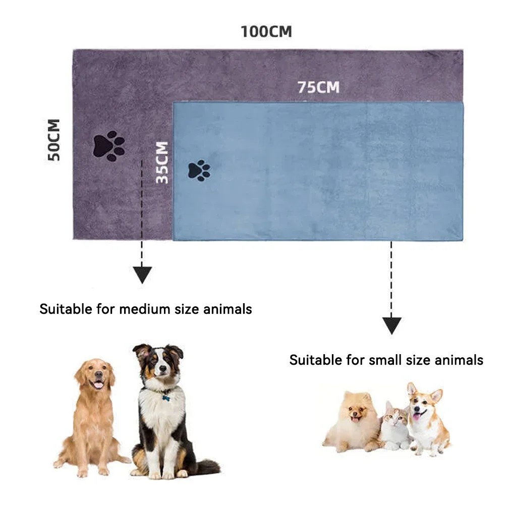 Highly Absorbent Microfiber Dog Grooming Towels