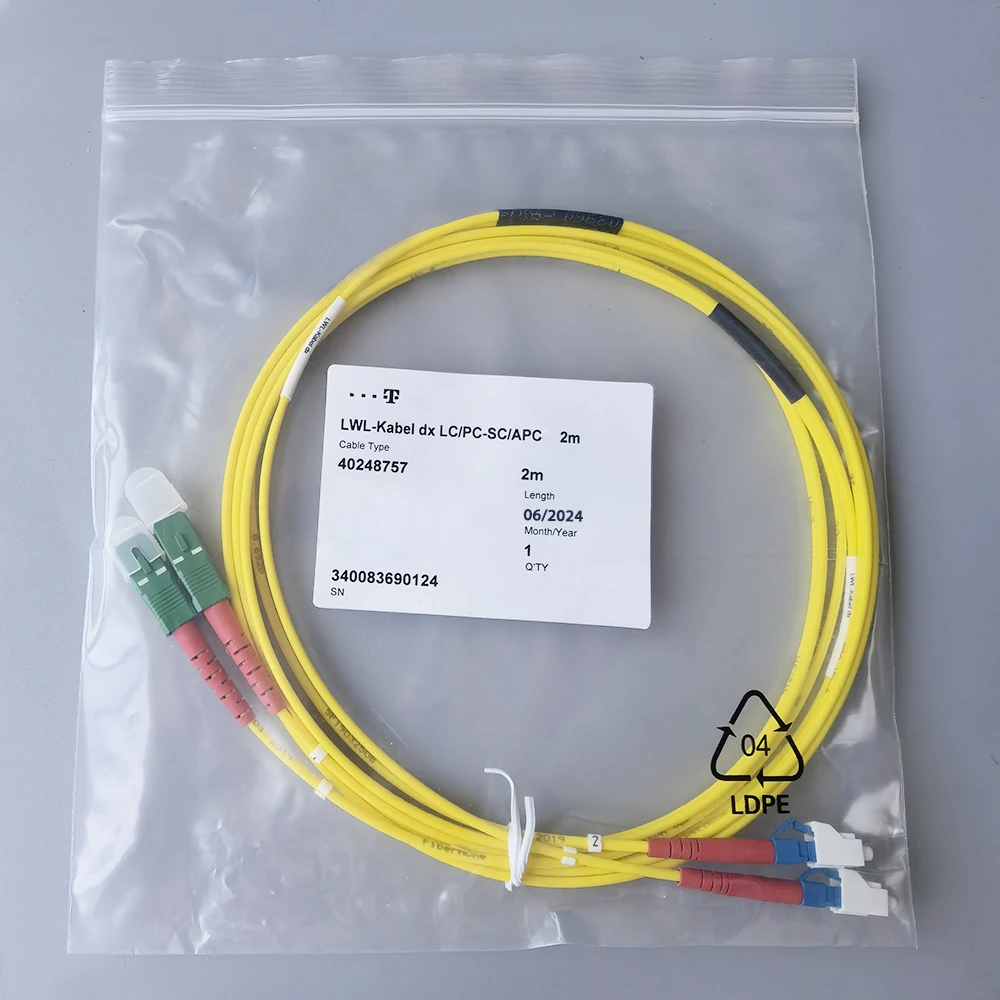 Fiber Optic Cable LC/UPC-SC/APC 2M/3M/5M Single-Mode Dual-Core Indoor Extension Cable Simplex Convert Patch Cord Clearance Sale
